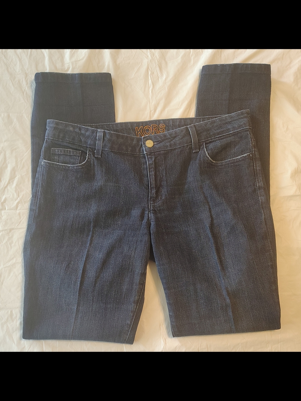 KORS By Michael Kors Straight Leg Deep Indigo Jeans Size 14